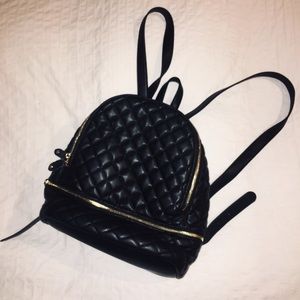 Black Quilted Backpack
